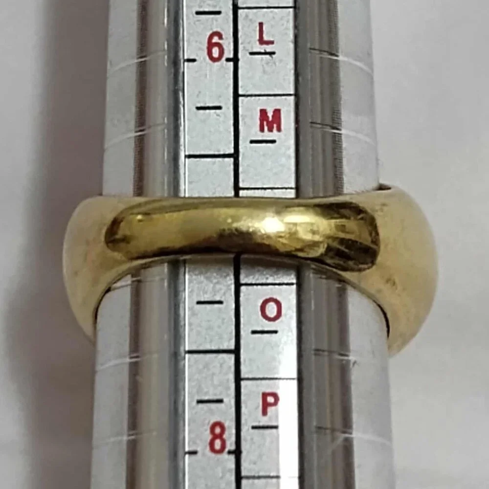MODA AL MASSIMO(R) 18K YELLOW GOLD OVER BRONZE POLISHED DOME RING - size 7